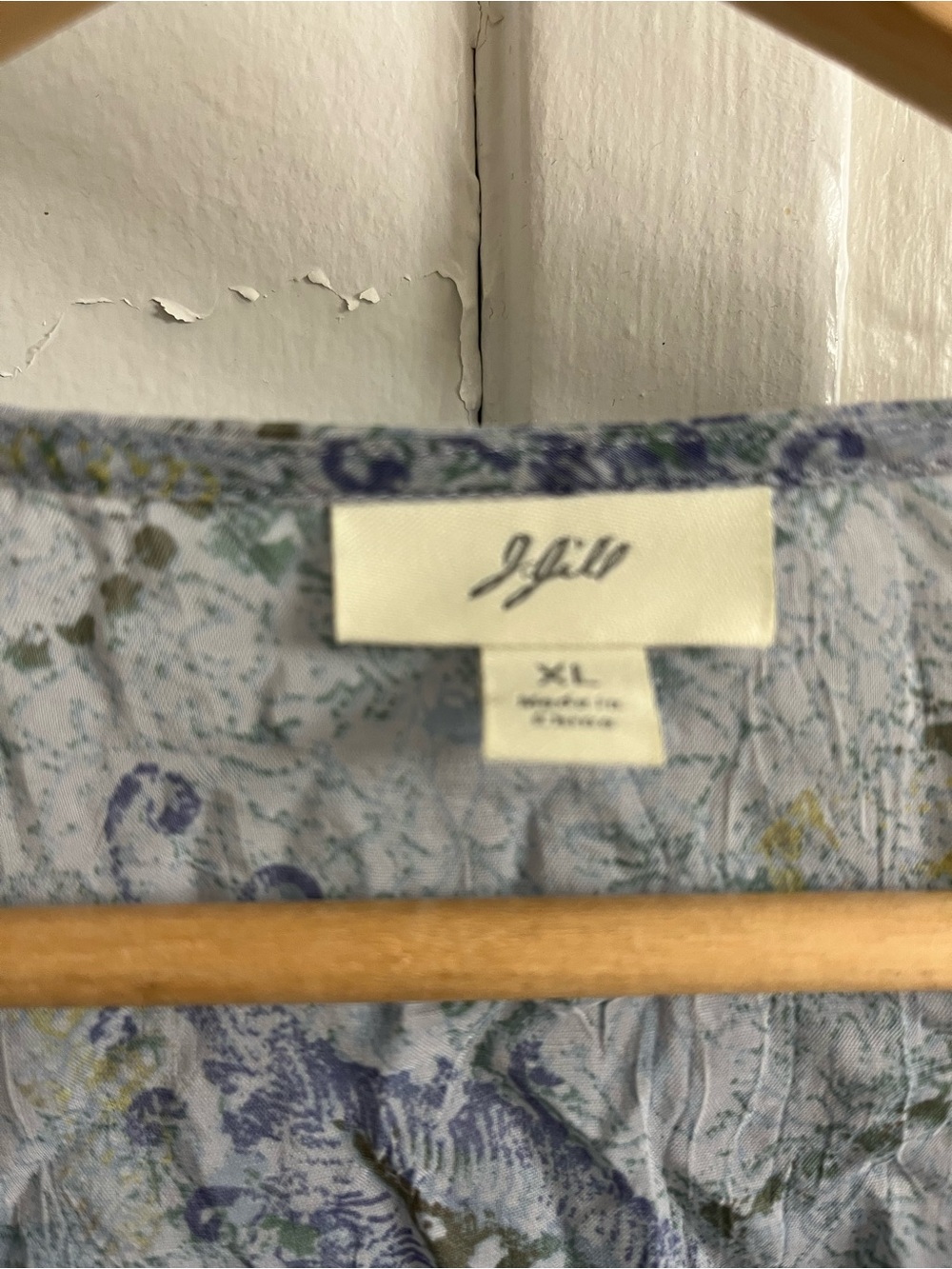 J. Jill Light Blue Printed Button-Front Tunic - Picture 2 of 3